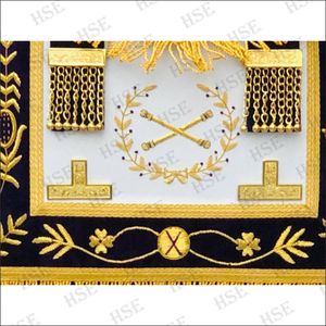 Tabliers maçonniques Regalia MARÉCHAL AVEC collier en chaîne VELOURS VIOLET FAIT MAIN HSE - Product Image 3