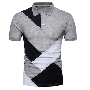 Summer Luxury 100% Cotton Plus Size Men's Golf for Shirts Logo personnalisé Motif solide Manches courtes Couleur personnalisée Service OEM - Product Image 1