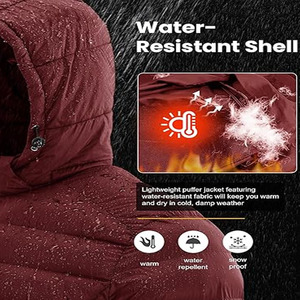 Chaqueta de Hombre con Capucha para Exteriores, Chaqueta Acolchada con Relleno de Burbujas, Logotipo Personalizado, Chaqueta Unisex para Hombre - Product Image 5
