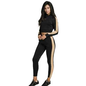 Conjunto Deportivo Informal de Dos Piezas para Mujer, Sudadera y Pantalón, Tejido Suave y Cómodo para Gimnasio, Aire Libre y Viajes - Product Image 1
