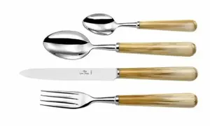 Juego de cucharas de oro y plata hechas a mano de lujo, cubiertos artesanales elegantes para comedor elegante y Decoración de mesa para el hogar - Product Image 4