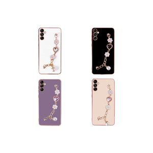 Coque Netzy pour Samsung Galaxy A54 avec impression UV, dragonne et protection caméra, en silicone rose, compatible A24 A32 A14 - Product Image 3