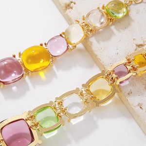 Necklace Fashion Jewelry Trendy Look Handmade Resin Necklace With Natural Stone Look - Product Image 4