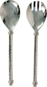 Classic Brass Handle <b>Salad</b> <b>Server</b> Set Timeless Dining Serving Utensil Decorative Kitchenware - Product Image 3