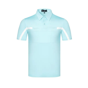 Camiseta de Polo con botones de cuarto Premium Regular, camiseta de POLO de Golf con cuello vuelto de tela de algodón suave de punto por sublimación para hombres - Product Image 2