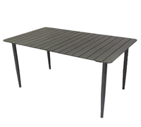 Ensemble de salle à manger moderne pour patio extérieur, table rectangulaire avec 6 fauteuils en corde tressée, mobilier de jardin