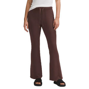 Pantalons évasés à taille haute pour femmes avec cordon de serrage, logo personnalisé accepté, nouveau style, service OEM pour pantalons évasés d'hiver - Product Image 3