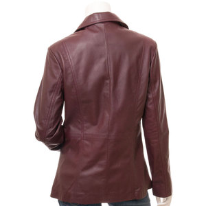 Chaqueta de Cuero de Cordero para Mujer, Calidad Premium, Estilo Motero, Ecológica, Ropa de Invierno, Transpirable, Resistente al Viento e Impermeable, Tinte Liso, Personalizable - Product Image 2