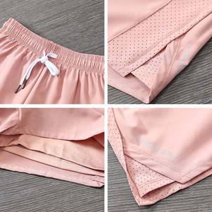 Workout Quick Dry Women's Breathable Clothing From Pakistan <b>Elastic</b> <b>Waist</b> OEM Custom Design Polyester Spandex Women's Shorts - Product Image 6