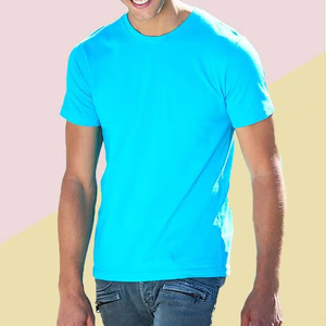 Camiseta Formal de algodón 100% para hombre, cuello redondo, manga corta, 180 gramos, peso de tela, método de tejido no tejido - Product Image 1