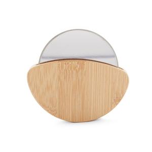 Coltello per Pizza in acciaio inossidabile con manico rotondo in bambù - Product Image 5