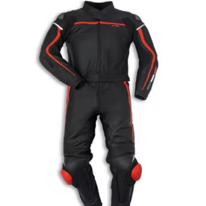 Combinaison en cuir de course de moto deux pièces avec logo personnalisé Combinaison en cuir de moto haut de gamme personnalisée pour moto - Product Image 1