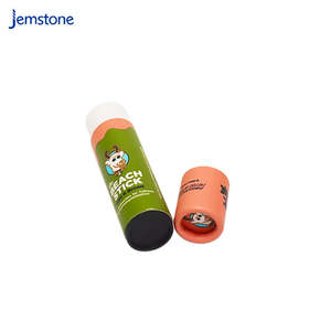 Twist up Paper Lipbalm Tube Cylinder <b>Box</b> Packaging Custom Printed Eco Friendly Round Cardboard Deodorant Tube Chapstick - Product Image 1