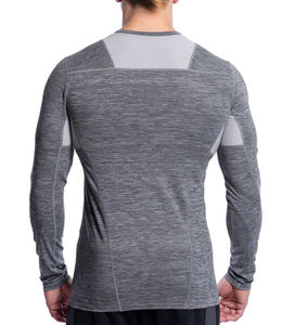 T-shirt de compression pour homme, devant formel, course à pied, séchage rapide, athlétique, salle de sport, entraînement, coupe régulière, haut d'entraînement, sous-vêtement de fitness - Product Image 3