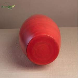 Vase de table en bambou enroulé Art Déco avec finition de couleur audacieuse, écologique et durable - Product Image 3