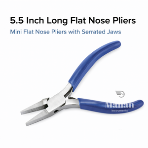 Alicates de Punta Plana de 5.5 Pulgadas, Acero Inoxidable, Mordazas Dentadas, Mini Herramienta Manual para Joyería - Product Image 2