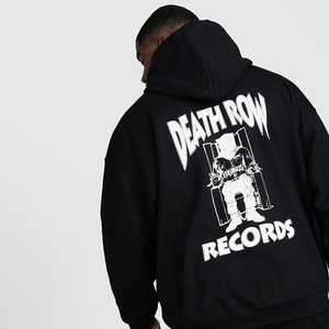 Logo personnalisé du fabricant 450gsm sweat à capuche lourd 100% coton imprimé bouffant pull surdimensionné sans ficelle solide à la mode hommes - Product Image 2