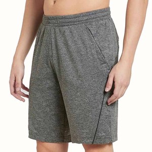 Nouvel arrivage de pantalons courts à taille élastique pour hommes longueur genoux avec poches latérales tissage non tissé à motif uni quantité minimale de commande bas vente en gros - Product Image 1