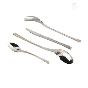 Ensemble de couverts de table en acier inoxydable écologique de qualité supérieure pour la maison, les hôtels et les fêtes |   Ensemble de couverts modernes personnalisables en couleur (cuillère, fourchette, couteau) - Product Image 3