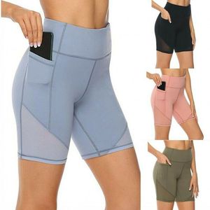 Pantalons de yoga en nylon et élasthanne à taille haute pour femmes Shorts écologiques Contrôle du ventre Sans couture Extensible dans les quatre sens Respirant - Product Image 6