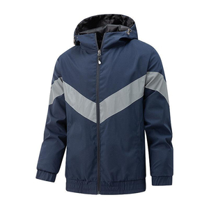 Chaqueta larga para exteriores con capucha gruesa transpirable sin miedo para hombre, a prueba de viento, informal, con logotipo personalizado - Product Image 4