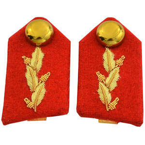 Parches de Cuello para Uniforme de Oficial con Botones de Latón y Clips Dorados, Venta al Por Mayor - Product Image 3