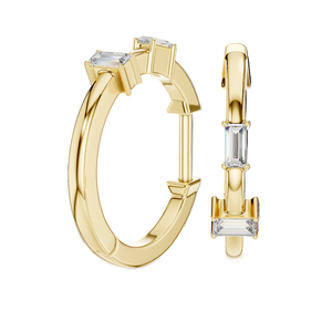 0.05 CT VVS-VS-EF CVD Diamond <b>Hoop</b> Earrings for Women 18KT, 14KT, 10KT Gold & 925 <b>Silver</b> Moissanite, Rose, Yellow, White - Product Image 6