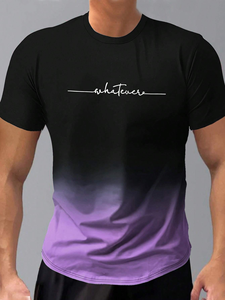 T-shirt sport décontracté pour homme, coupe slim, col rond, imprimé, manches courtes, 100% coton, nouvelle mode, éco-responsable, haute qualité - Product Image 6