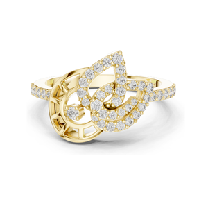 Bague en diamant de laboratoire de 0,388 carats pour femmes, clarté VVS-VS EF, or 18 carats, 14 carats, 10 carats et argent 925, or rose, or jaune, or blanc - Product Image 1
