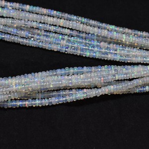 Cuentas Redondas Facetadas de Ópalo Etíope, Calidad AAA, Cuentas Redondas de Ópalo de 3 mm, Hilo de Cuentas de 16 Pulgadas para la Fabricación de Joyas - Product Image 3