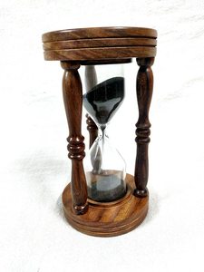 Calvin Handicrafts 12'' Nautical Wooden <b>Sand</b> <b>Timer</b> Handmade Hourglass or <b>Sand</b> Clock 30 Minutes Vintage Maritime - Product Image 2