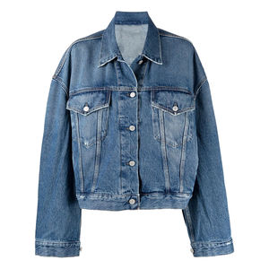 Vente en gros de vêtements de mode décontractés personnalisés pour femmes vêtements de ville veste en jean à manches bouffantes pour femmes de haute qualité - Product Image 6