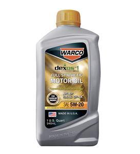 Warco Dexos1 Gen 3น้ำมันหล่อลื่นรถยนต์สังเคราะห์เต็มรูปแบบ6แพ็ค1 QUART US น้ำมันหล่อลื่นรถยนต์ป้องกันการสึกหรอ5W-20 - Product Image 1