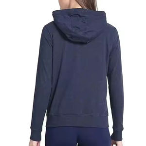 2025 logotipo personalizado diseño algodón polar transpirable cremallera sudaderas con capucha regulares para mujeres invierno calle desgaste frente - Product Image 3