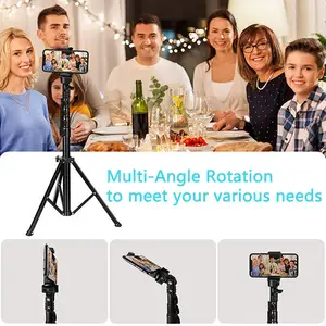 1.6M Selfie Stick Statief Met Draadloze Afstandsbediening Draagbare Gsm Houder Action Camera Smart Phone Statief Stand