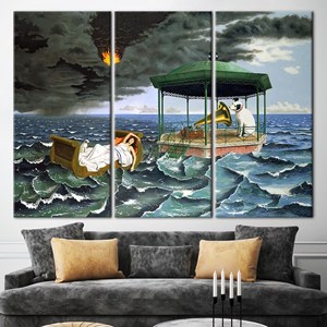 Decoración de pared Seascape de Dominique Appia - Obra de arte en lienzo con impresión surrealista, 3P:Gallery Wrapped - Product Image 1