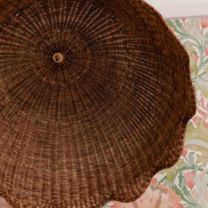 Abat-jour tissé en rotin Boho fait à la main luminaire naturel suspension de plafond en osier pour décor de chambre ou de café - Product Image 3