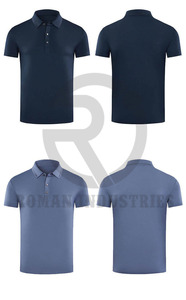 เสื้อโปโลผู้ชายแบบกำหนดเองเสื้อยืดปกสูงผ้าฝ้าย100% ความยาวสั้นพิมพ์โลโก้ตามสั่ง - Product Image 4