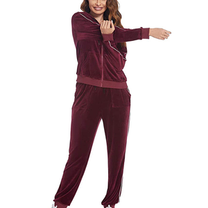 Stylish Ladies Plus Size <b>Velour</b> <b>Tracksuit</b> Breathable Long Sleeve Hoodie With Jogger Pants In Multiple Designs And Patterns - Product Image 3