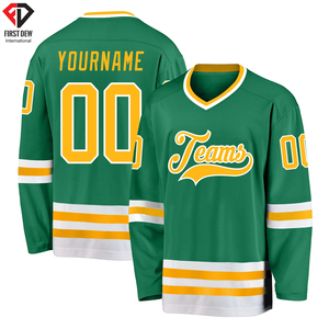 Maillot de Hockey sur glace confortable pour hommes, manches longues, tissu 100% Polyester, haute qualité, col en V, nouvelle collection - Product Image 6