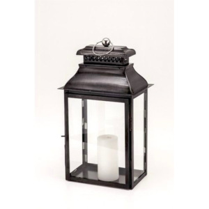 Bougeoirs rectangulaires d'intérieur et d'extérieur en acier inoxydable et verre Lanterne en métal décorative pour la maison avec pot à bougie - Product Image 3