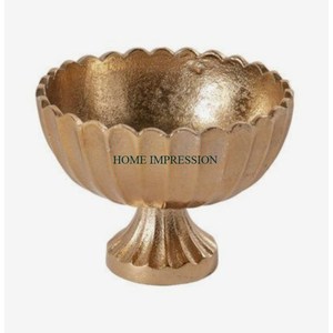 Cuenco de Chocolate de Metal fundido de aluminio pulido con espejo, forma de hoja, cuenco dulce chapado en oro, decoración de Ramadán, cuenco dulce de mesa - Product Image 5