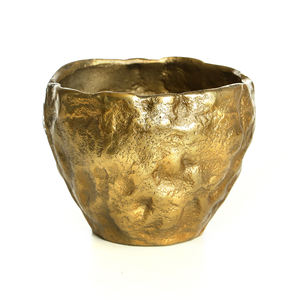 Vases et pots à fleurs en aluminium noir martelé faits à la main de forme ronde Style côtier pour la décoration de la maison et de la table de mariage - Product Image 2