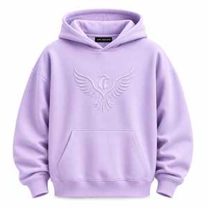 เสื้อฮู้ดโอเวอร์ไซส์สีขาว ปักโลโก้ ผ้าหนานุ่ม ซักแล้ว ทรงสตรีทแวร์สำหรับผู้ชาย - Product Image 3