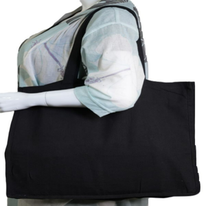 Vente chaude écologique réutilisable 100% coton sac fourre-tout grande capacité sac à provisions promotionnel personnalisé fermeture recyclée - Product Image 1