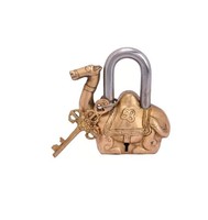 Cadenas en laiton en forme de chameau antique fabriqué à la main Style vintage Serrure de sécurité décorative à collectionner pour la sécurité de jardin de porte de maison