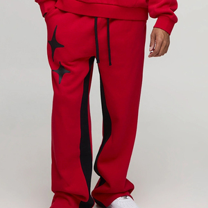 Conjunto Deportivo de Sudadera con Capucha y Pantalones Deportivos para Hombre, Corte Regular, Color Personalizado, Estampado de Estrella Invernal, Ropa Deportiva Informal - Product Image 4