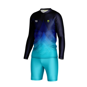 Wholesale Custom Sublimated Goalkeeper Uniform | Padded <b>Long</b> Sleeve Jersey and <b>Shorts</b> Set with OEM/ODM Options - Product Image 3