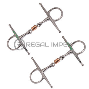Vente en gros en acier inoxydable Cheval Gag Bit Rouleau pleine joue Instrument vétérinaire Équestres Maréchaux Cavaliers Argent Taille 5" - Product Image 5