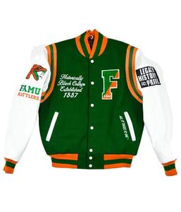 Chaqueta universitaria para hombre, chaqueta bordada con estampado personalizado, elegante, informal, de moda, ropa de calle, uniforme de equipo deportivo universitario, chaqueta de béisbol - Product Image 3